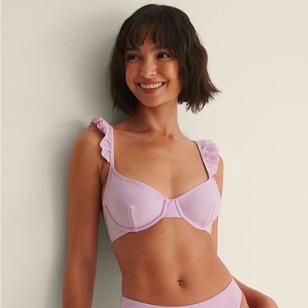 NWT Sand Castle Bikini Top Blue Faux Denim Size Medium - Picture 7 of 7